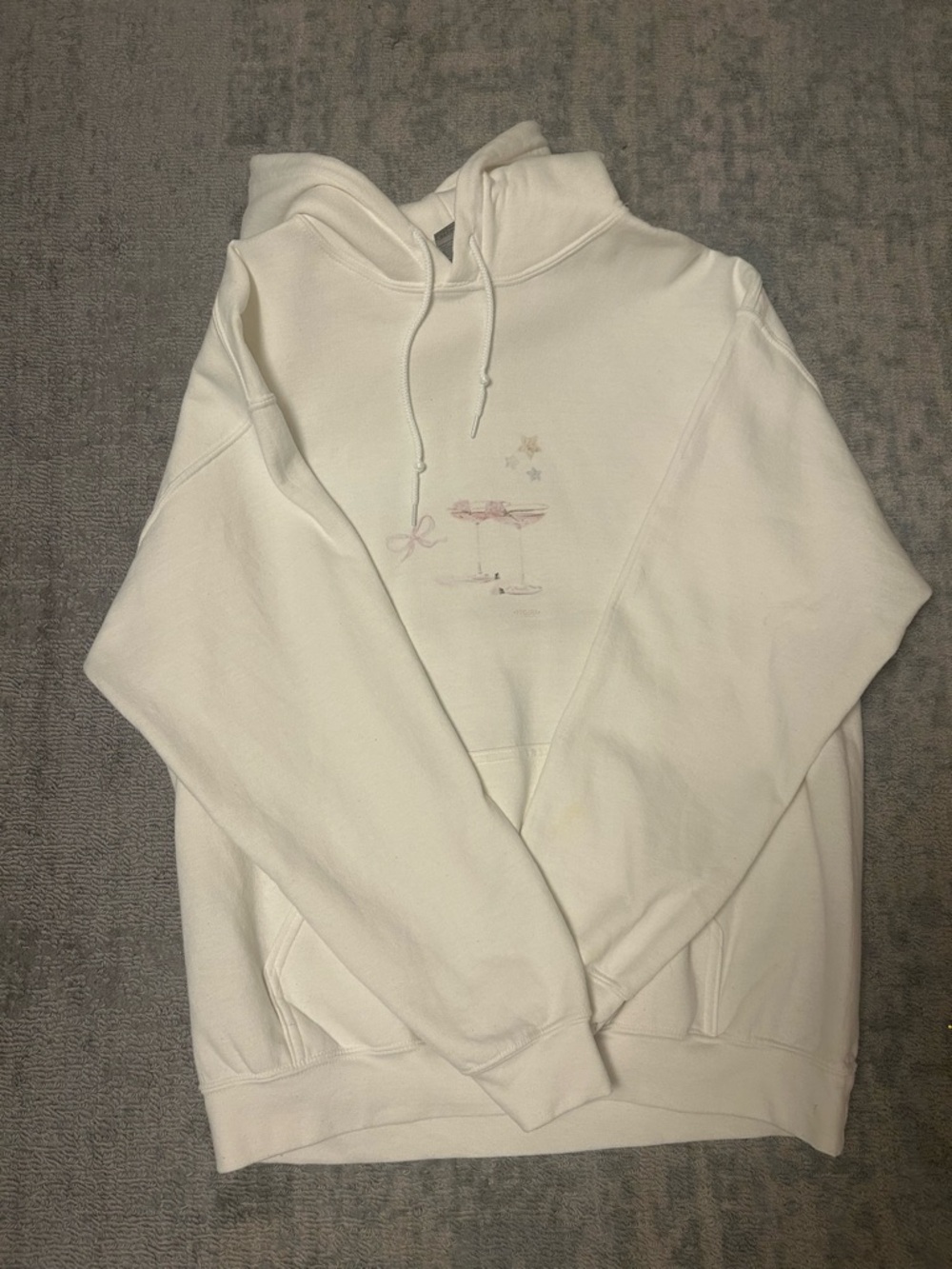 ITGIRL Martinti Coquette White and Pink Hoodie